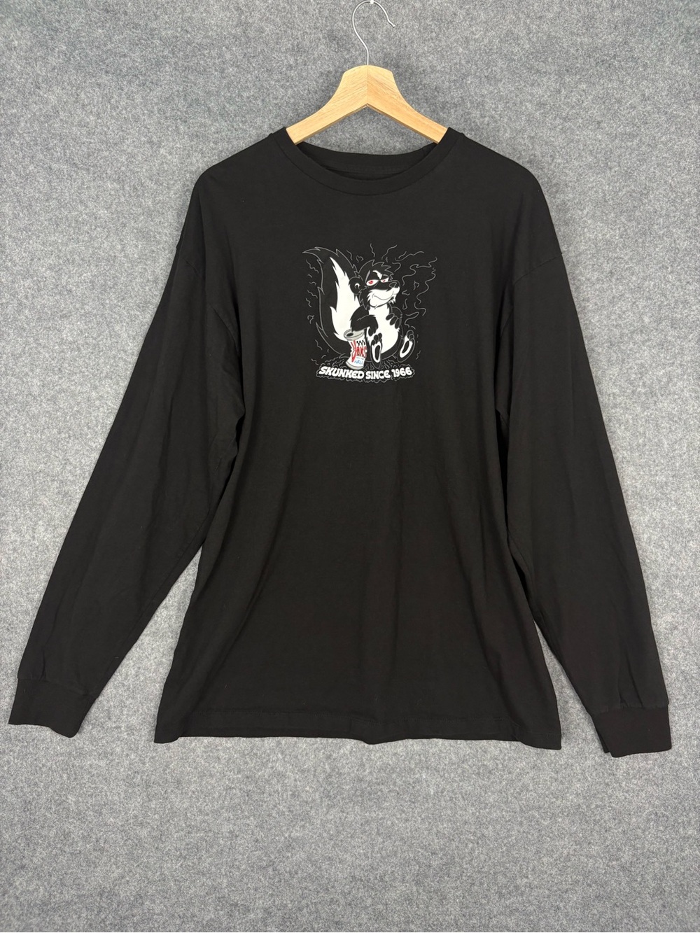 Vans Skunked Since 1966 Graphic Long Sleeve T-Shirt XL Black